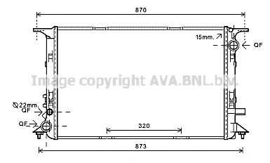 AVA QUALITY COOLING ai2328 -  Радиатор, охлаждение двигателя